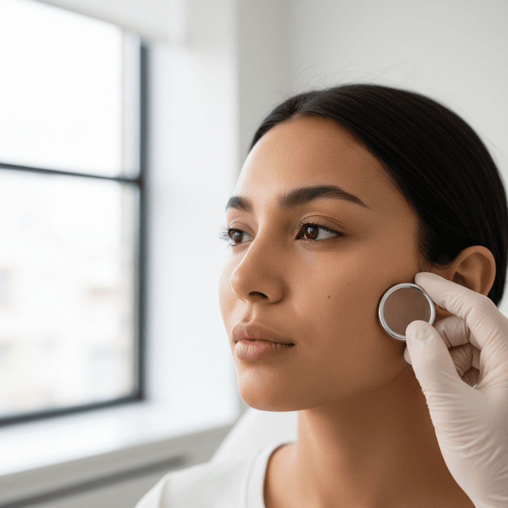 Clinical skin evaluation session